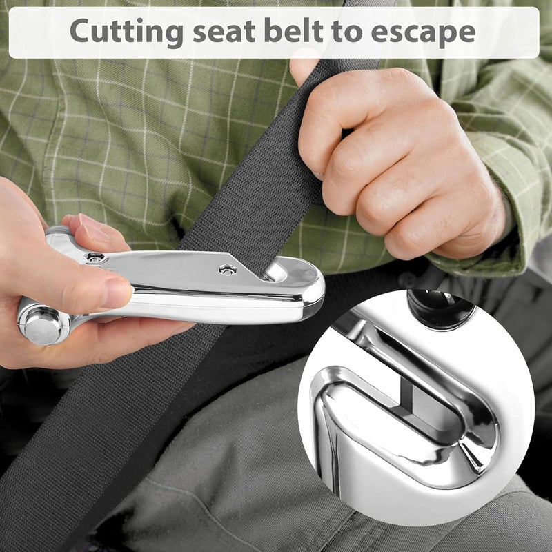 Yiader Store Car Window Breaker Tool, 3-in-1 Emergency Escape Tool with Window Breaker and Seat Belt Cutter, Safety Emergency Car Escape Tool for Car, Matte Black and Electroplating Silver - Image 4